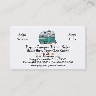 Mobile Scout Camper Business Card