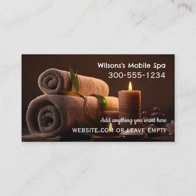 Mobile Spa Business Card (Front)