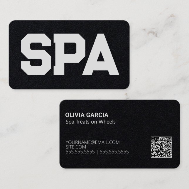 Mobile Spa Custom QR Business Card (Front/Back)
