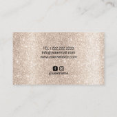 Mobile Spray Tan Black & Gold Airbrush Tanning Business Card (Back)