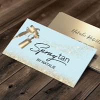 Mobile Spray Tan Light Blue Gold Airbrush Tanning
