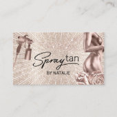 Mobile Spray Tan Modern Sunshine Airbrush Tanning Business Card (Front)