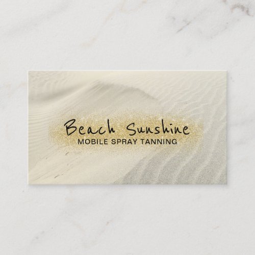 Mobile Spray Tanning Beach Sunshine Tan Salon Business Card