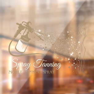 Mobile Spray Tanning Body Paint Window Cling