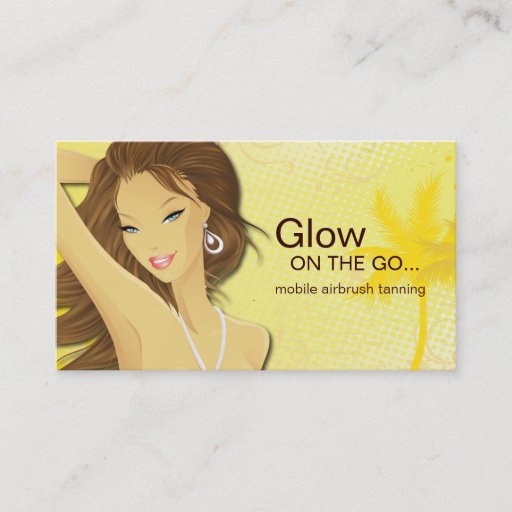 Customizable Mobile Spray Tanning Business Card