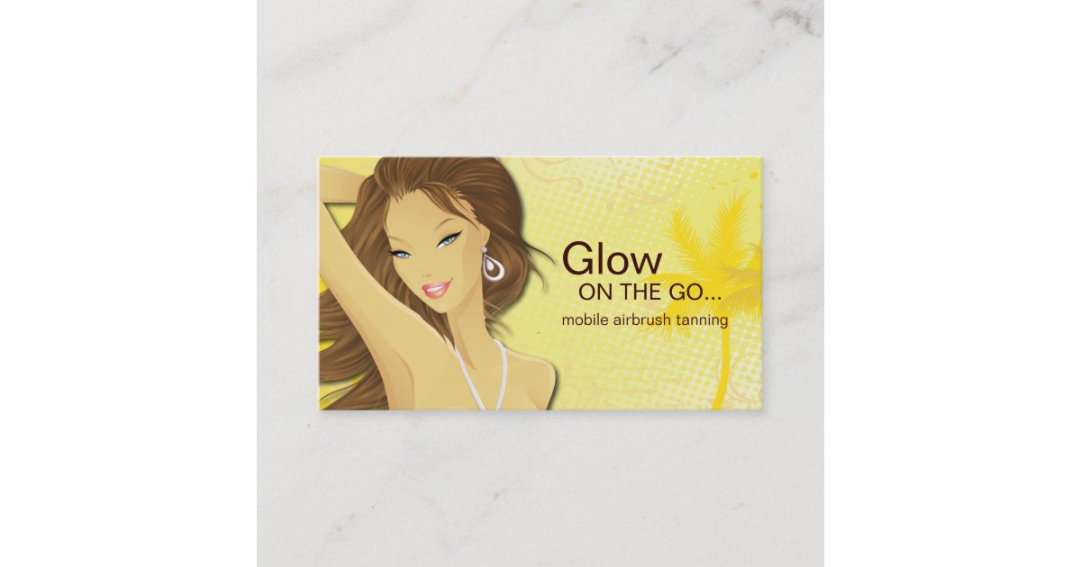 Mobile Spray Tanning Business Card Zazzle