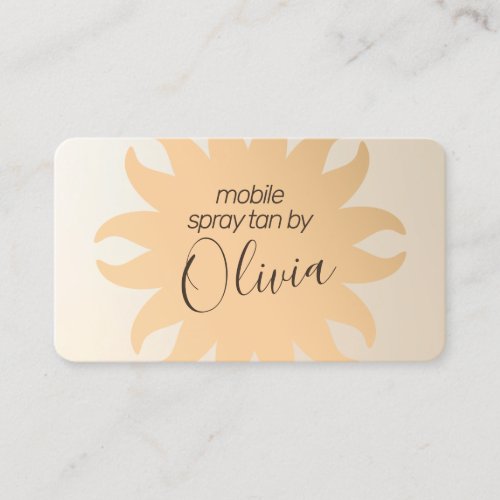 Mobile Spray Tanning  Copper Sun Rays  Business Card