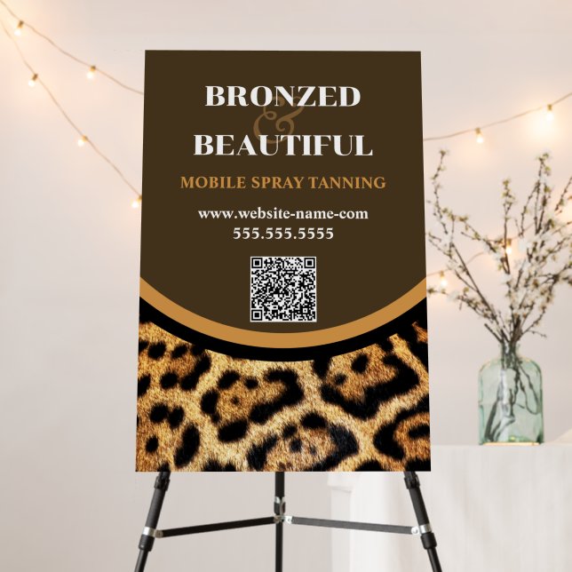 Mobile Spray Tanning or Spa Business Poster (In Situ (Stand))