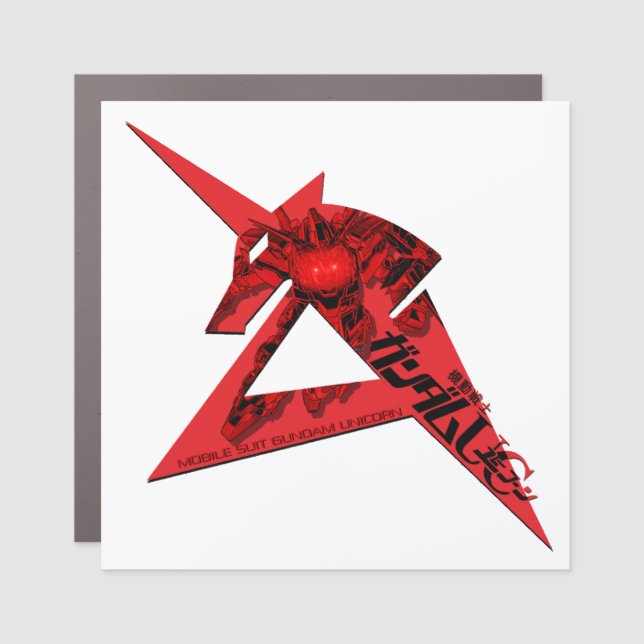 Mobile Suit Gundam Unicorn Car Magnet (Front)