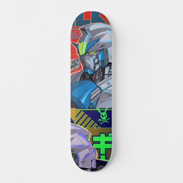 Mobile suite robot anime skateboard deck (Front)