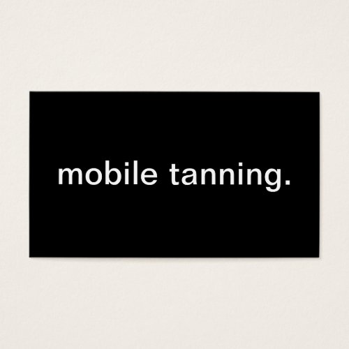 Mobile Tanning