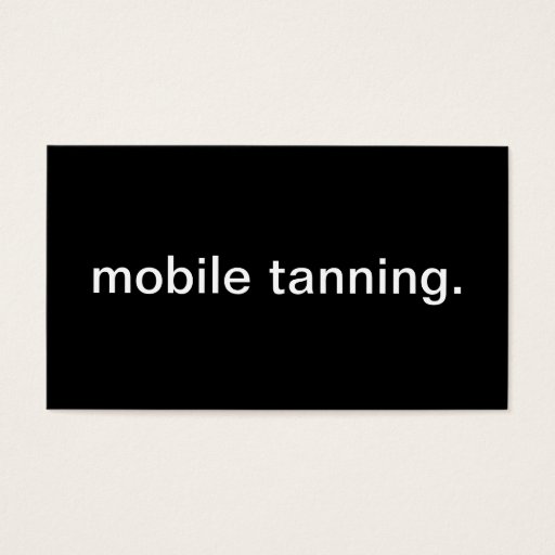 Customizable Mobile Tanning Business Card Templates