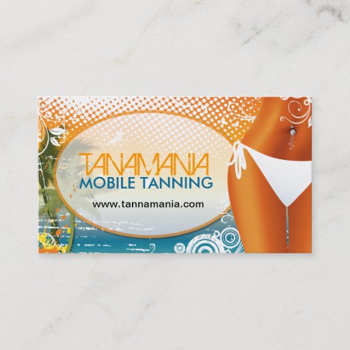 Customizable Mobile Tanning Salon Business Card