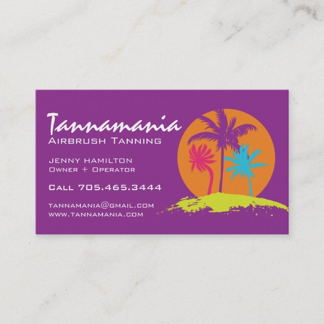 Mobile Tanning Salon Business Card (Front)