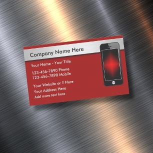 Mobile Technology Business Card Magnet
