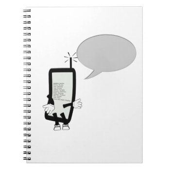 Mobile Telephone Character Talking With A Speech B Notebook by Funkyworm at Zazzle