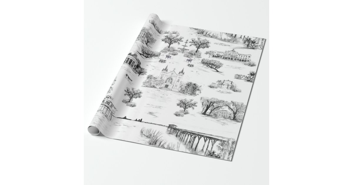 Wrapping Paper - Neutral Toile – southernprintsla