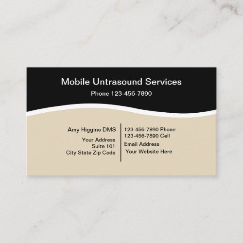 Mobile Ultrasound Services Business Card