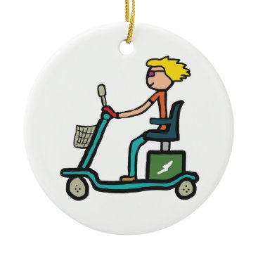 Mobility Scooter Ceramic Ornament