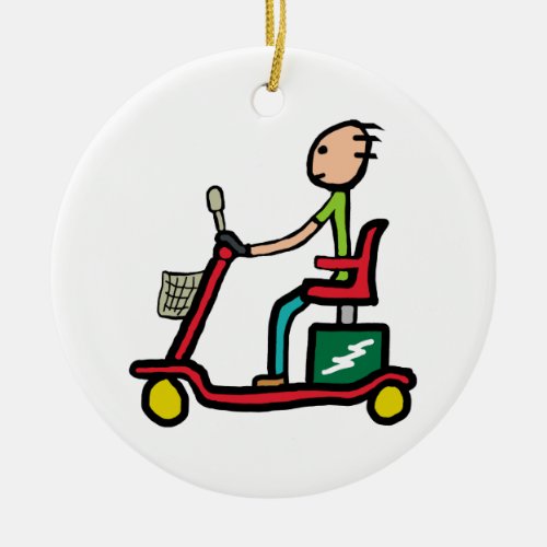 Mobility Scooter Ceramic Ornament