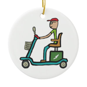 Mobility Scooter Ceramic Ornament