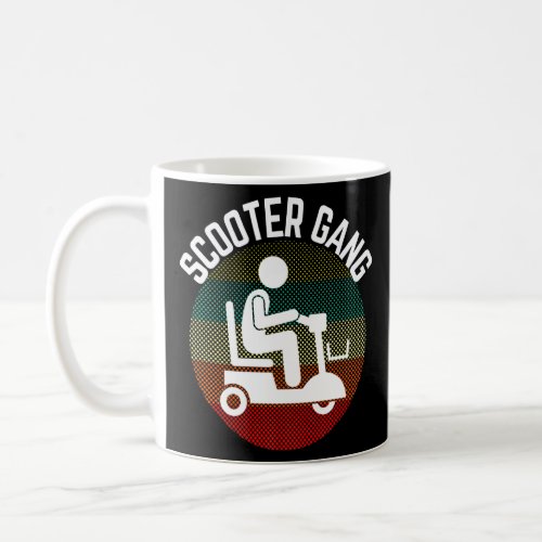 Mobility Scooter Gang Retro Vintage Moped Motorcyc Coffee Mug