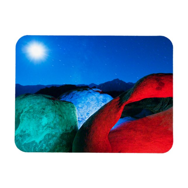 Mobius Arch & Rocks | Alabama Hills, California Magnet (Horizontal)