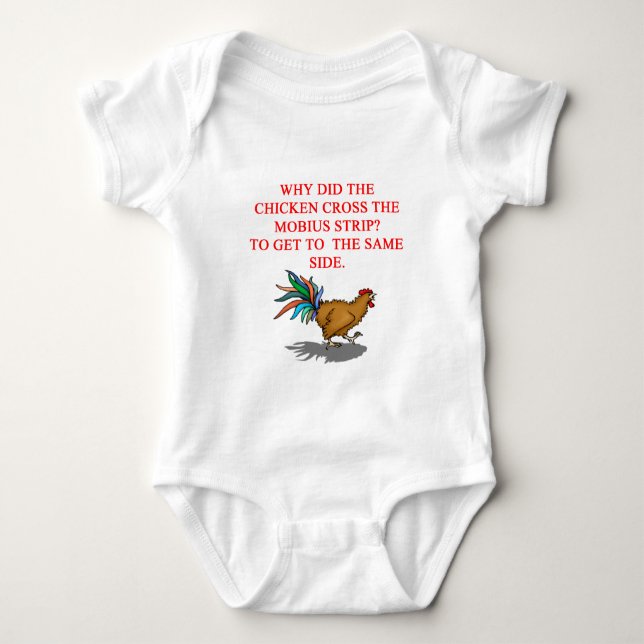 mobius strip joke baby bodysuit (Front)