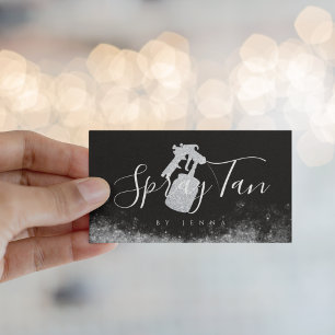  Moblie Spray Tan Silver Glitter  Business Card