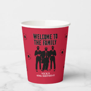 Mobster Birthday, Custom Paper Cup