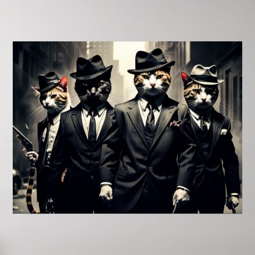 Mobster Cats  The Rat Pack Poster