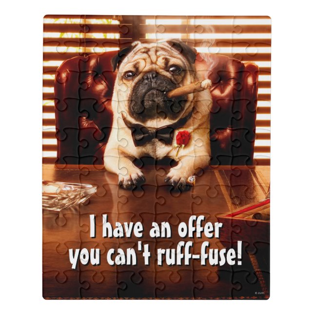 Mobster Dog Jigsaw Puzzle (Puzzle Vertical)