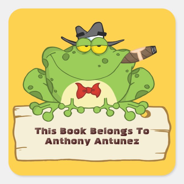 Mobster Frog Bookplate (Front)