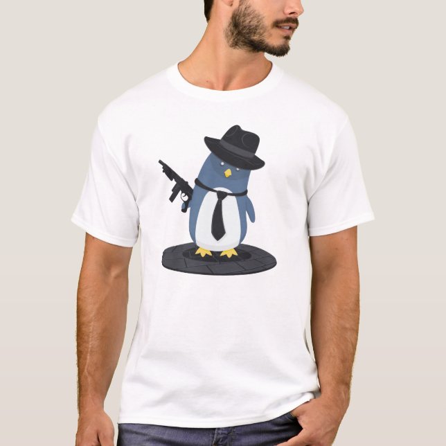 Mobster Penguin T-Shirt (Front)