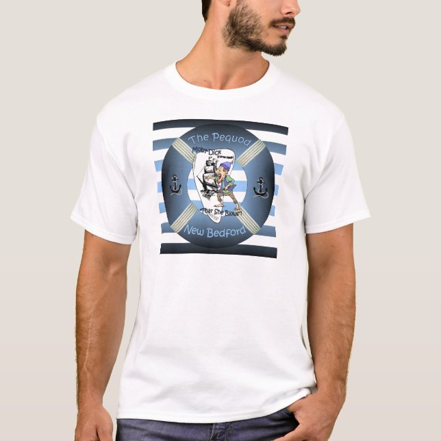 Moby Dick Cartoon Characters ~ Thar She Blows! “ T-Shirt (Front)