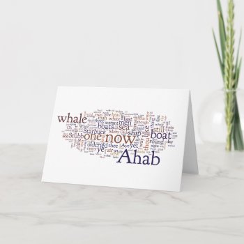 Moby Dick Last Chapters Words Graduation Card by LiteraryLasts at Zazzle