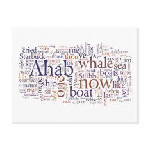 Moby Dick last chapters words postcard