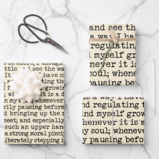 Moby Dick Opening Literary Typography Melville Wrapping Paper Sheets