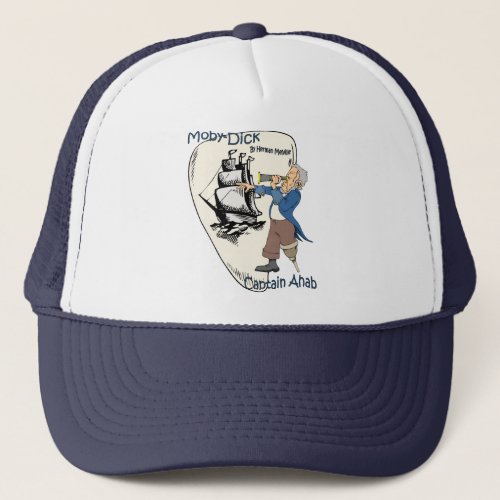 Moby_Dick or The Whale Captain Ahab  Spyglass Trucker Hat