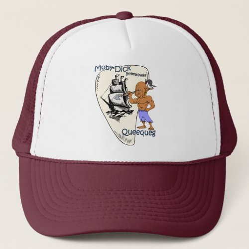 Moby_Dick  Queequeg ChiefHarpooner Trucker Hat