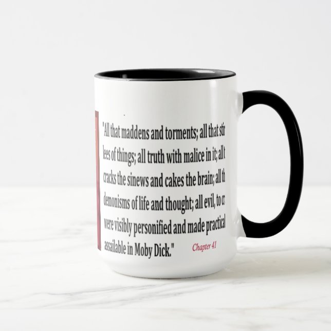 Moby Dick quote Mug (Right)