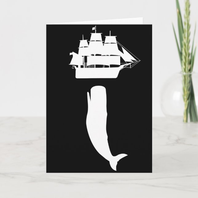 Moby Dick Rising Greeting Cards (Front)
