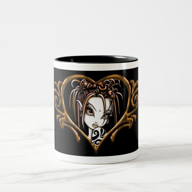 Mocca Brown "Sophia" Coffee Mug (Center)