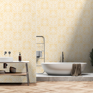 Moccasin Damask Color Peel & Stick Removable Vinyl Wallpaper