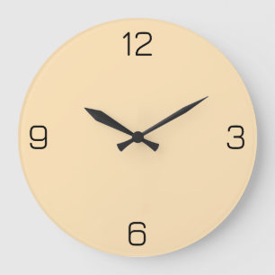 Moccasin Leather FFE4B5 Color - Option to Add Name Large Clock