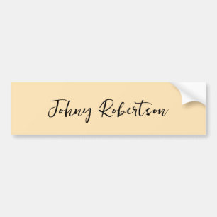 Moccasin Peachy Yellow Plain Elegant Professional Bumper Sticker