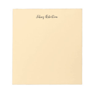 Moccasin Peachy Yellow Plain Elegant Professional Notepad