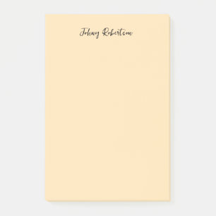 Moccasin Peachy Yellow Plain Elegant Professional Post-it Notes