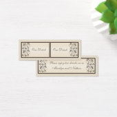 Mocha and Ivory Floral Drink Tickets (Desk)