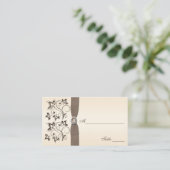Mocha and Ivory Floral Placecards (Standing Front)